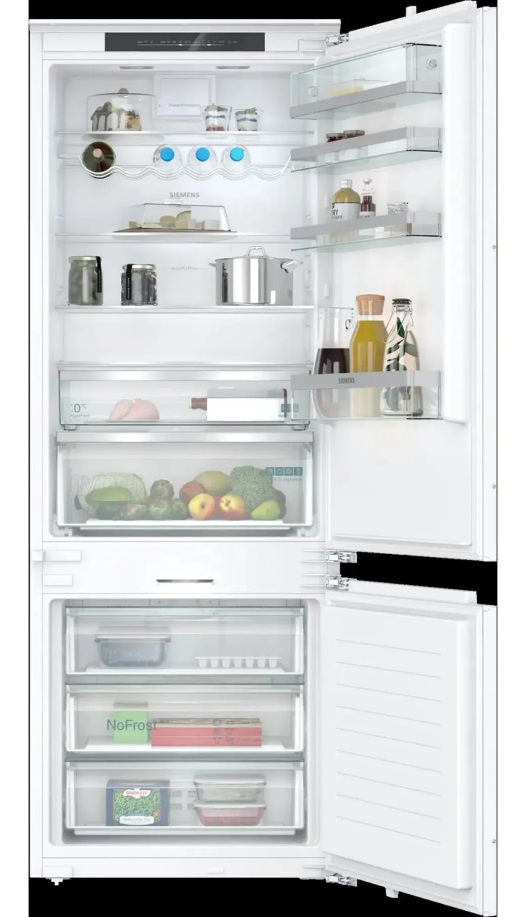 Siemens KB96NADD0 / iQ500 Alttan Donduruculu Ankastre Buzdolabı 193.5 x 70.8 cm softClosing Düz Menteşe