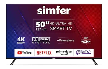 Simfer 50SFSA6B 4K Ultra HD 50″ 127 Ekran Uydu Alıcılı Android Smart LED TV