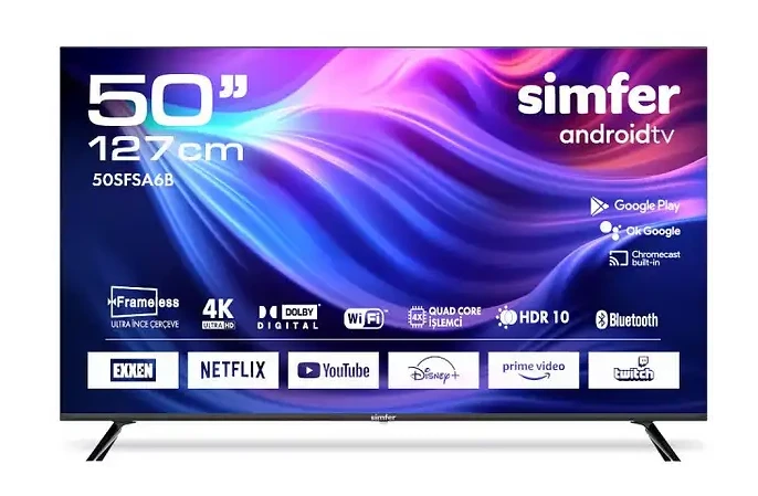 SIMFER 50SFSA6B 50 inç 127 cm 4K UHD TV