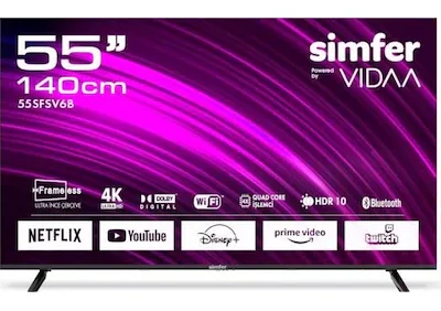 Simfer 55SFSV6B 55 ‘ VIDAA Smart LED 4K LED Tv