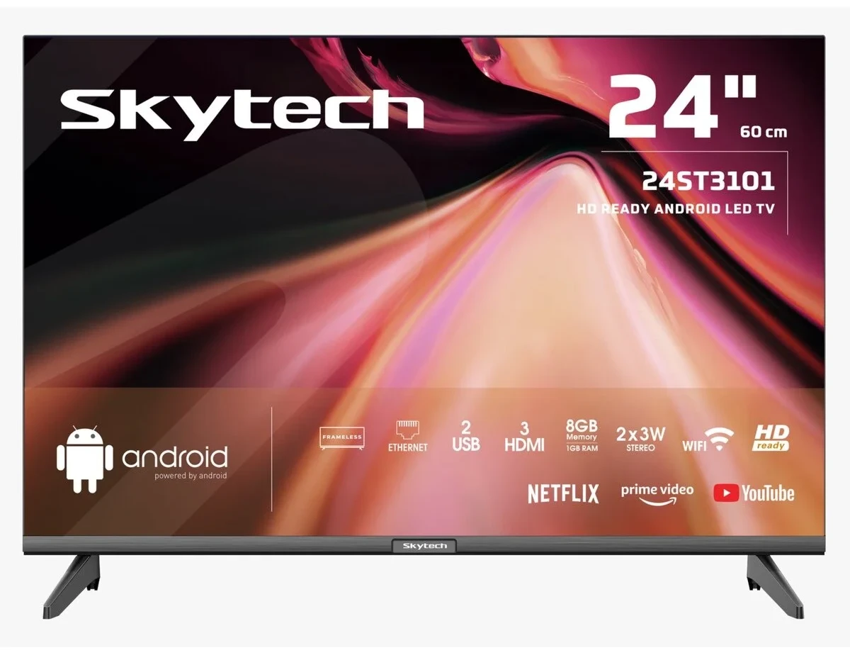 Skytech 24ST3101 24” 60 Ekran Hd Ready Android LED Tv (12 WOLT)