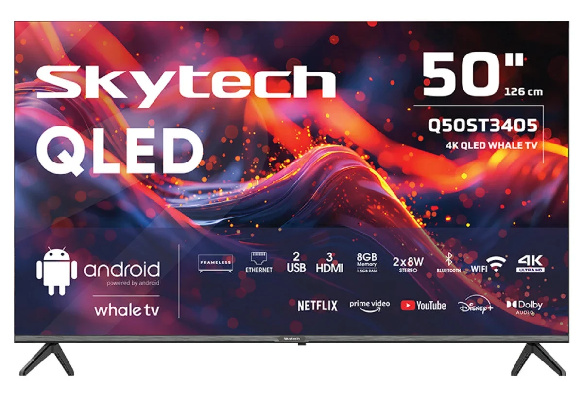 Skytech Q50ST3405 4K Ultra HD 50 127 Ekran Uydu Alıcılı Smart QLED TV