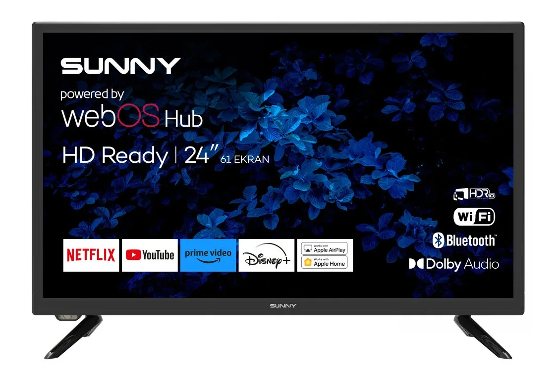 Sunny 24 inç 60 Ekran webOS Smart LED TV (SN24LEDI262C-S) 12V Karavan, Kamp Mobil Taşımaya Uygun