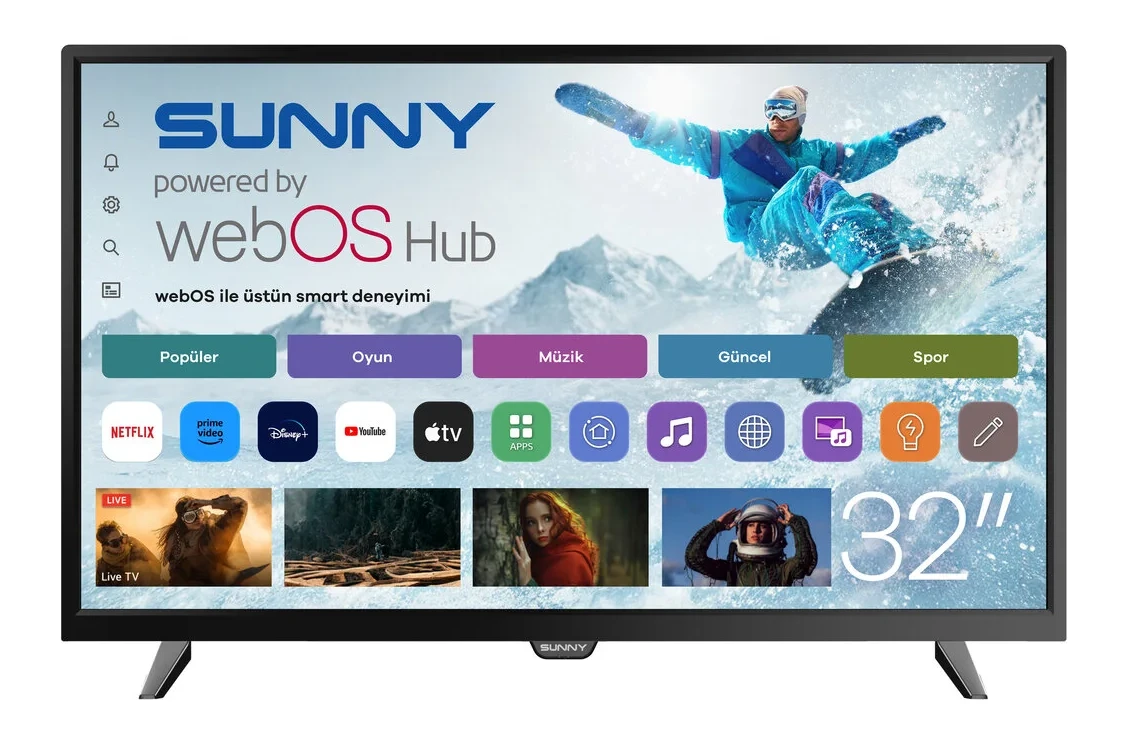 Sunny 32 İnç 80 Ekran webOS 2.0 Smart LED TV (SN32DAL540)