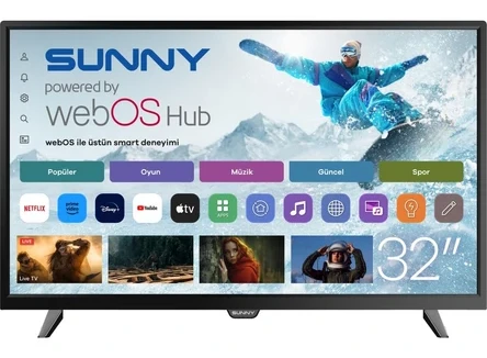Sunny SN32DAL540 32″ 81 Ekran Dahili Uydu Alıcılı HD Ready Smart webOS LED TV