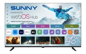 Sunny SN43FPRL Full HD 43″ 109 Ekran Uydu Alıcılı webOS Smart LED TV