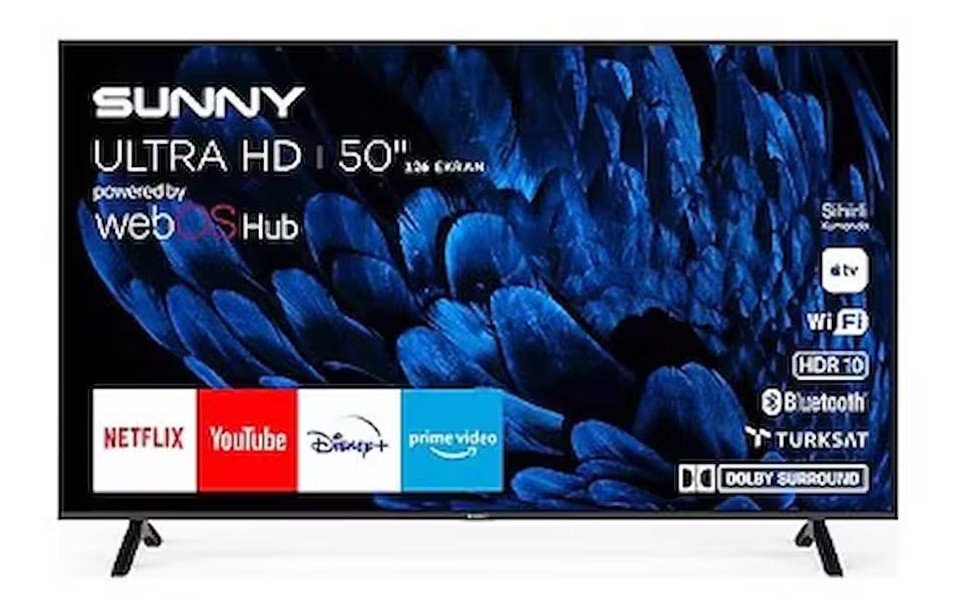 Sunny SN50QMN252 4K Ultra Hd 55″ 127 Ekran Uydu Alıcılı Webos Smart QLED Tv