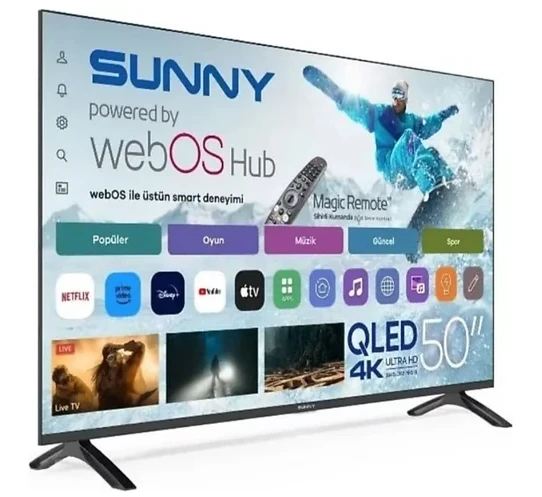 SUNNY SN50QUPRL-W02M 127 Ekran 4K Ultra HD webOS Smart QLED TV