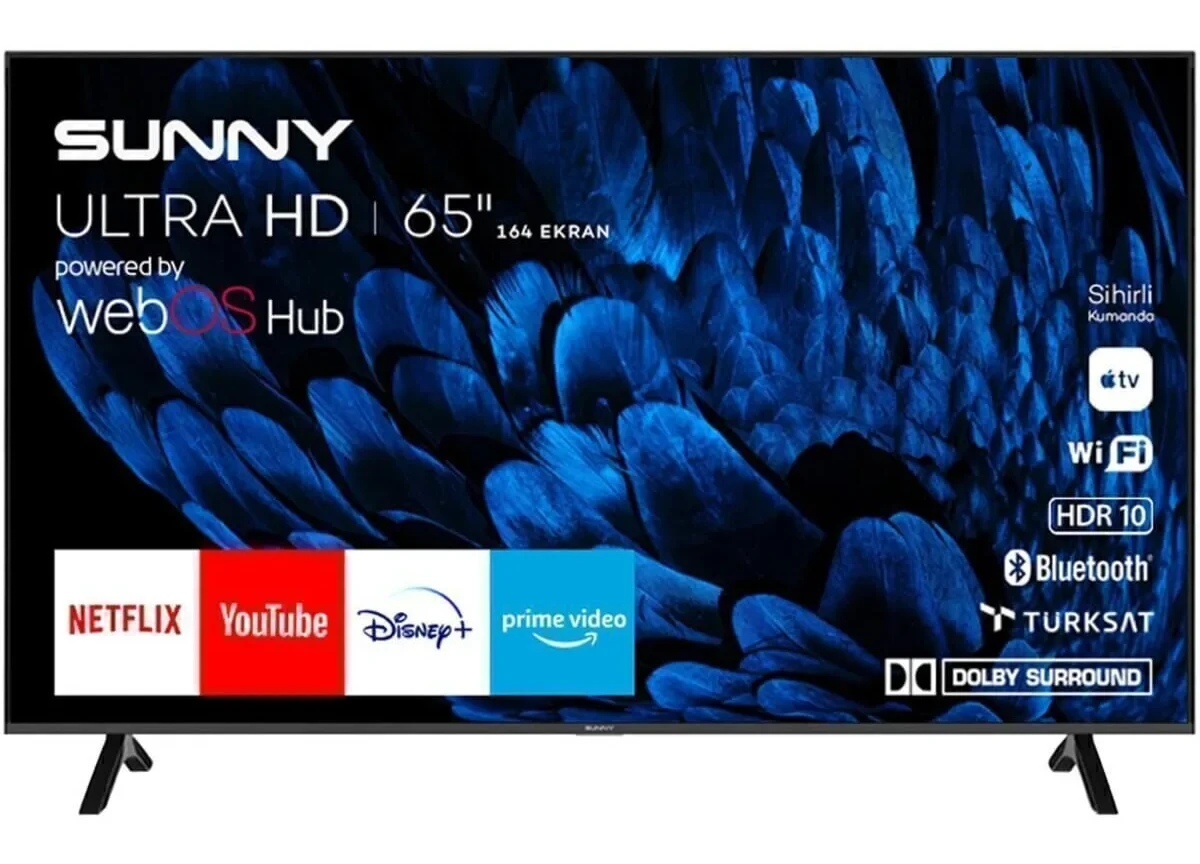 Sunny SN65FMN252 65” 165 Ekran Uydu Alıcılı 4K Ultra HD Smart WebOS LED TV