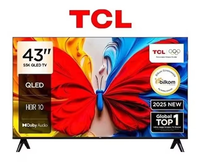 TCL 43S5K 43″ 109 Ekran Uydu Alıcılı Full HD Android Smart QLED TV
