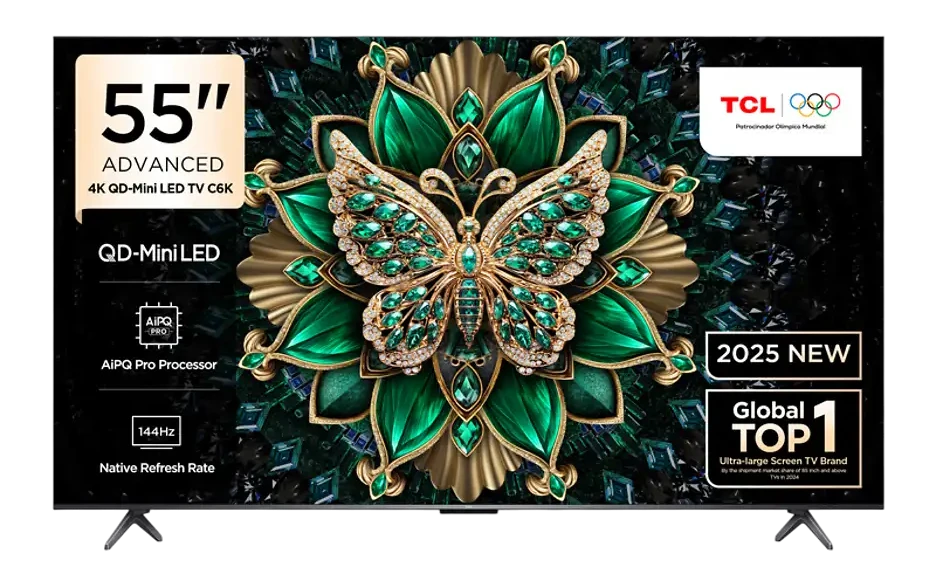 TCL 55C6K 55 inç 139 Ekran Uydu Alıcılı Smart Google 4K Premium QD-Mini LED TV