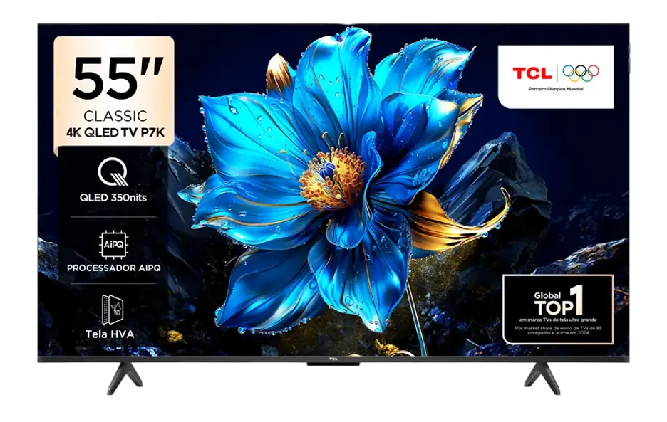 TCL 55P7K 55 inç 139 Ekran Uydu Alıcılı Smart 4K UHD QLED Google TV