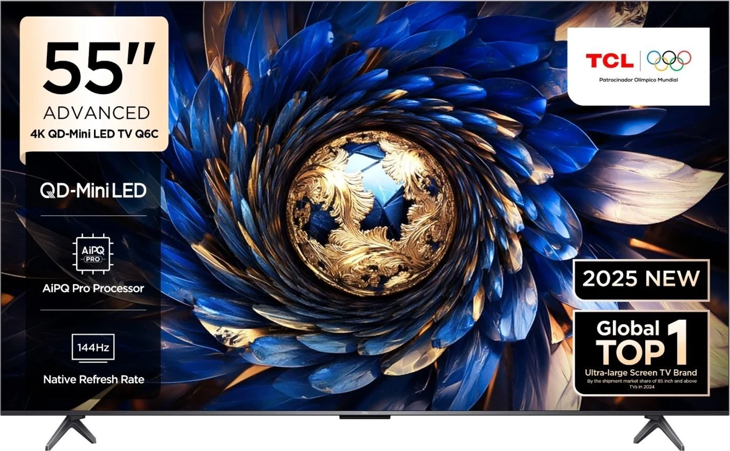 TCL 55Q6CGTV 4K QD-MINI LED 55″ 144HZ GOOGLE TV