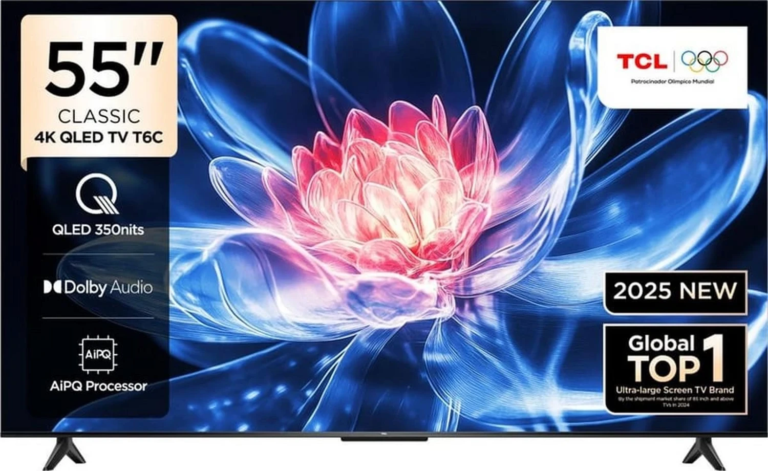 TCL 55T6C 55” 4K QLED GoogleTV – Dolby Vision, HDR10+, Smart TV