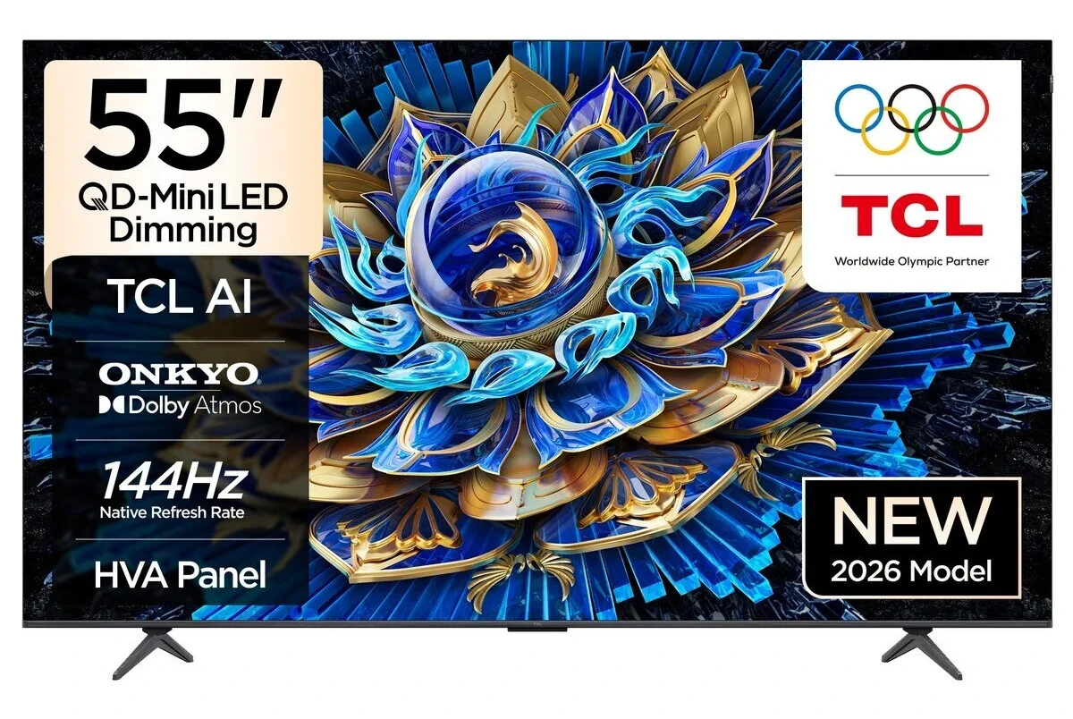 TCL 55T8D 55 İnç 4K UHD Uydu Alıcılı Google Smart QD-MiniLED Dimming TV