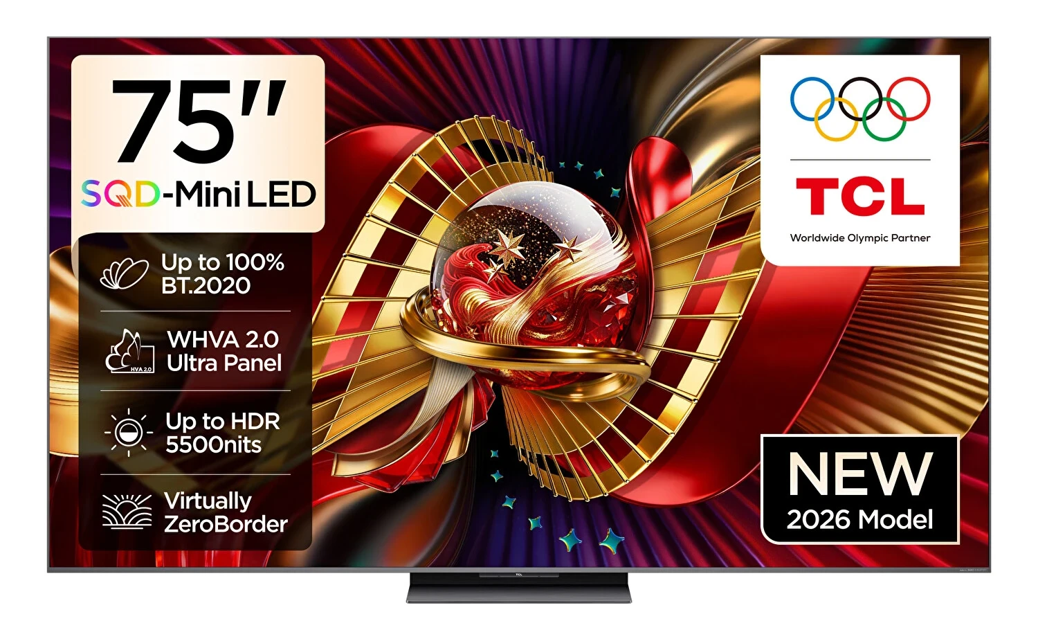 TCL 75C8L 75 190 Ekran ZeroBorder 4K Google SQD MiniLED TV