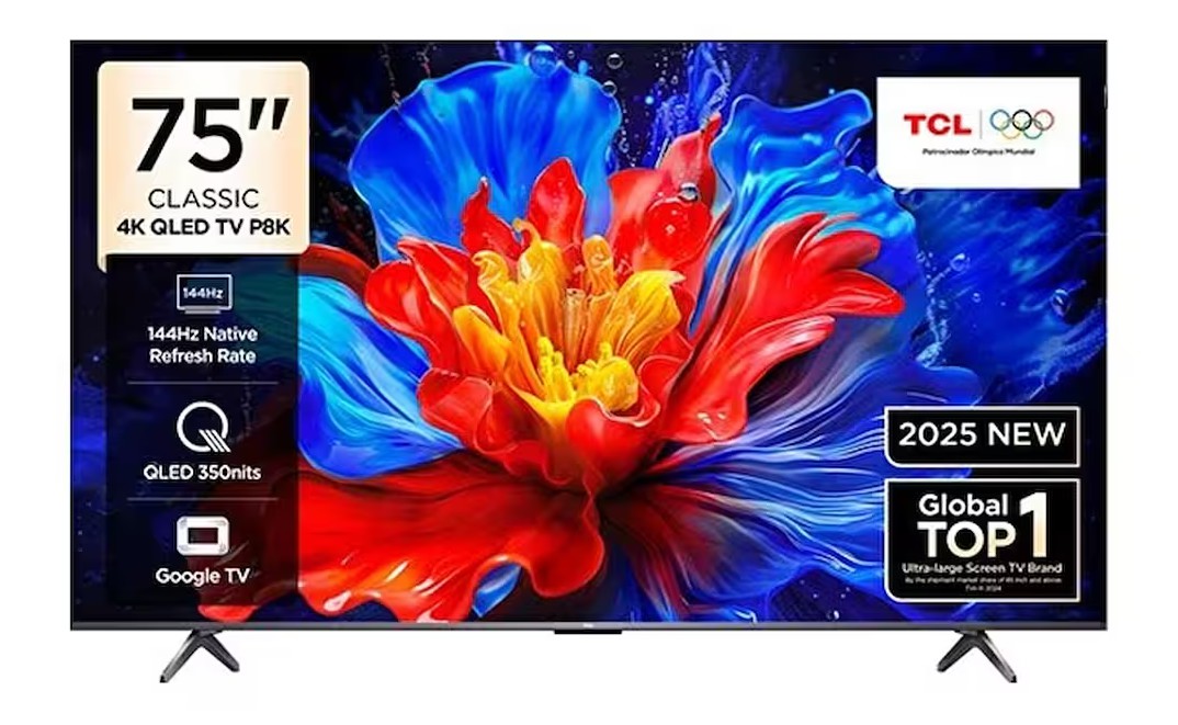 TCL 75P8K 4K UHD QLED 75″ 144HZ GOOGLE TV