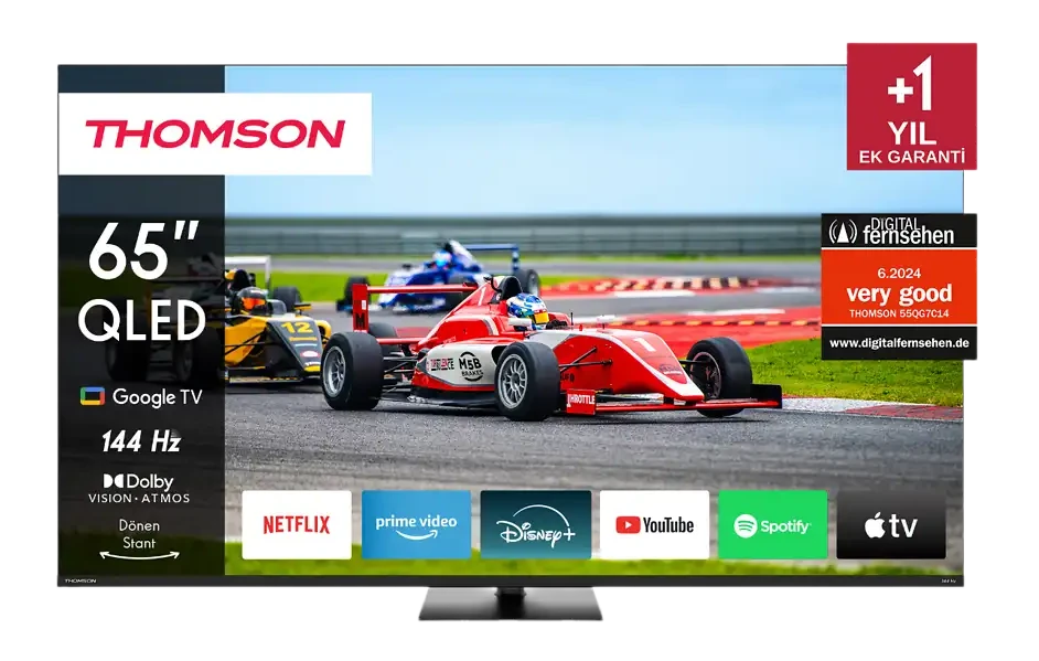 THOMSON 65QG7C14 65 inç 164 Ekran Uydu Alıcılı Smart 4K UHD Google QLED Pro TV