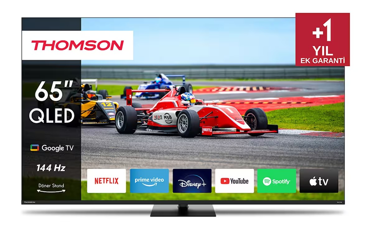 Thomson 65QG7C14 65”164 Ekran Uydu Alıcılı 4K Ultra HD Google Smart 144 Hz QLED Pro TV