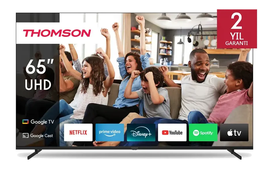 THOMSON 65UG4S14 65 inç 164 Ekran Uydu Alıcılı Google Smart Ultra HD 4K LED TV