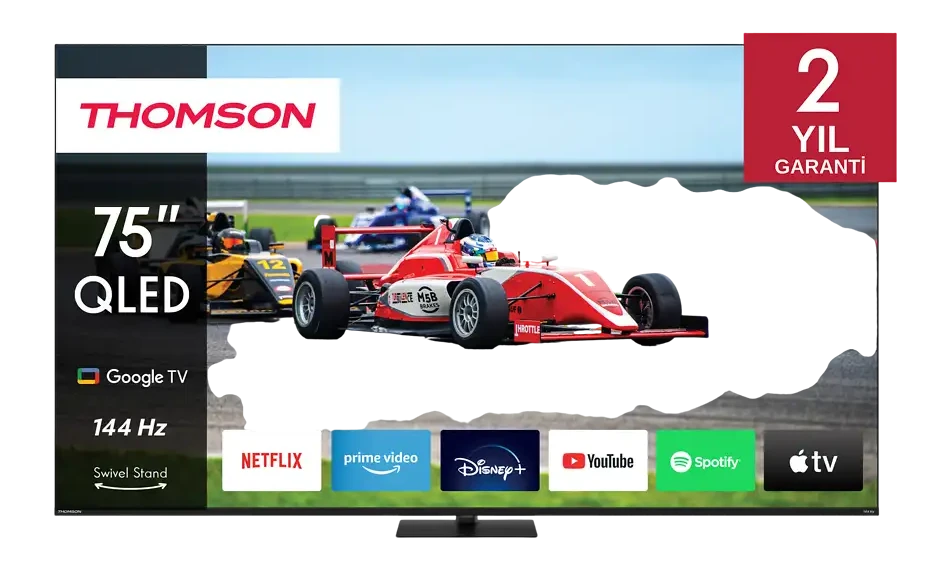 THOMSON 75QG7C14 75 inç 190 Ekran Uydu Alıcılı Google Smart Ultra HD 4K QLED Pro TV