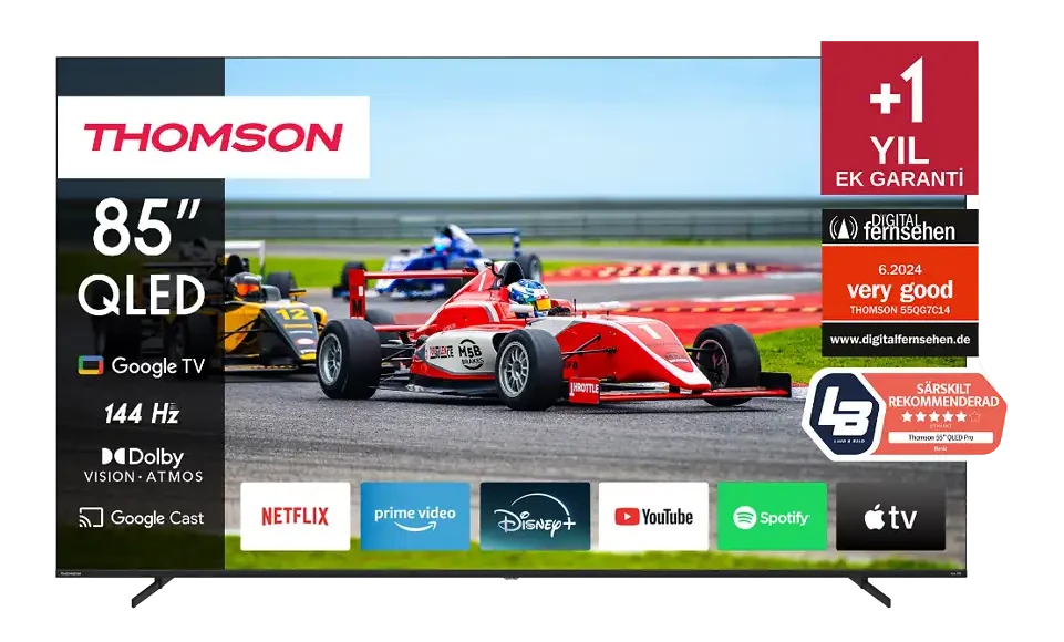 THOMSON 85QG7S14 85 inç 215 Ekran Uydu Alıcılı Smart 4K UHD Google QLED Pro TV