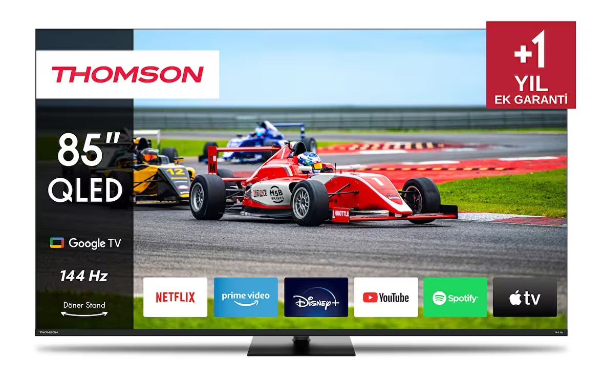 Thomson 85QG7S14 85”215 Ekran Uydu Alıcılı 4K Ultra HD Google Smart 144 Hz QLED Pro TV