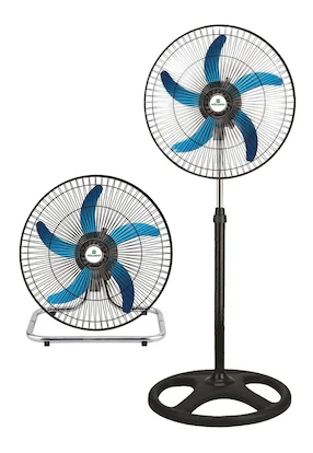 Waldern 3in1 Sanayi Tipi Ayaklı, Masaüstü, Duvar Tipi Vantilatör 80w, 3 Kademeli 132 cm Mavi –