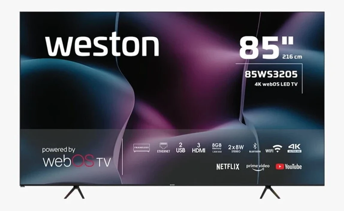 Weston 85WS3205 85″ 214 Ekran 4K Ultra HD WebOS TV