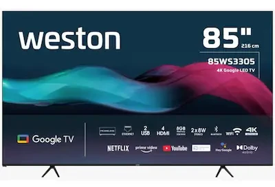 Weston 85WS3305 4K Ultra HD 85″ 214 Ekran Uydu Alıcılı Google Smart LED TV