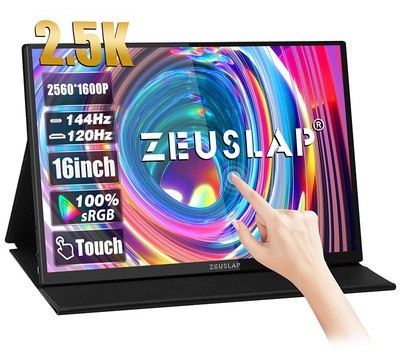 Zeuslap ZL-P16KT 16′ 144 Hz 2K Dokunmatik Taşınabilir Monitör