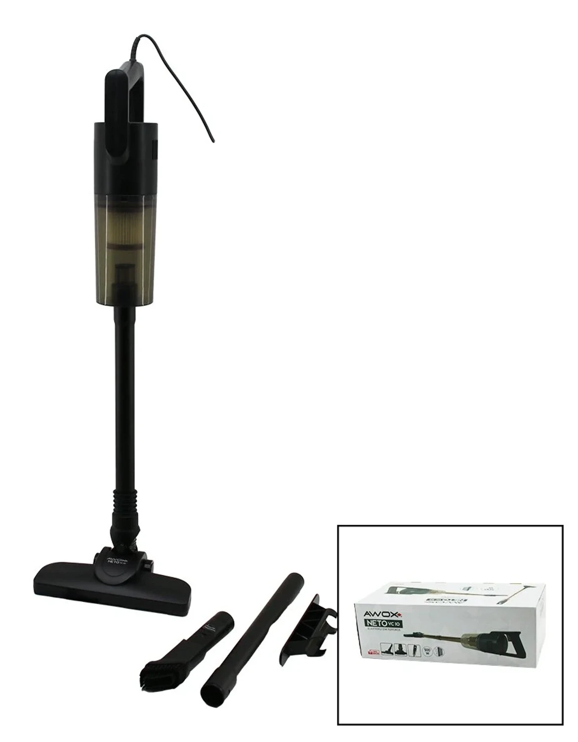Awox Neto VC-10 Siyah Metal Saplı DİK Elektrikli Süpürge 500W 5MT