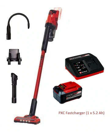 Einhell TE-SV 18Li Akülü Dikey Süpürge + Fastcharger 5.2 Ah