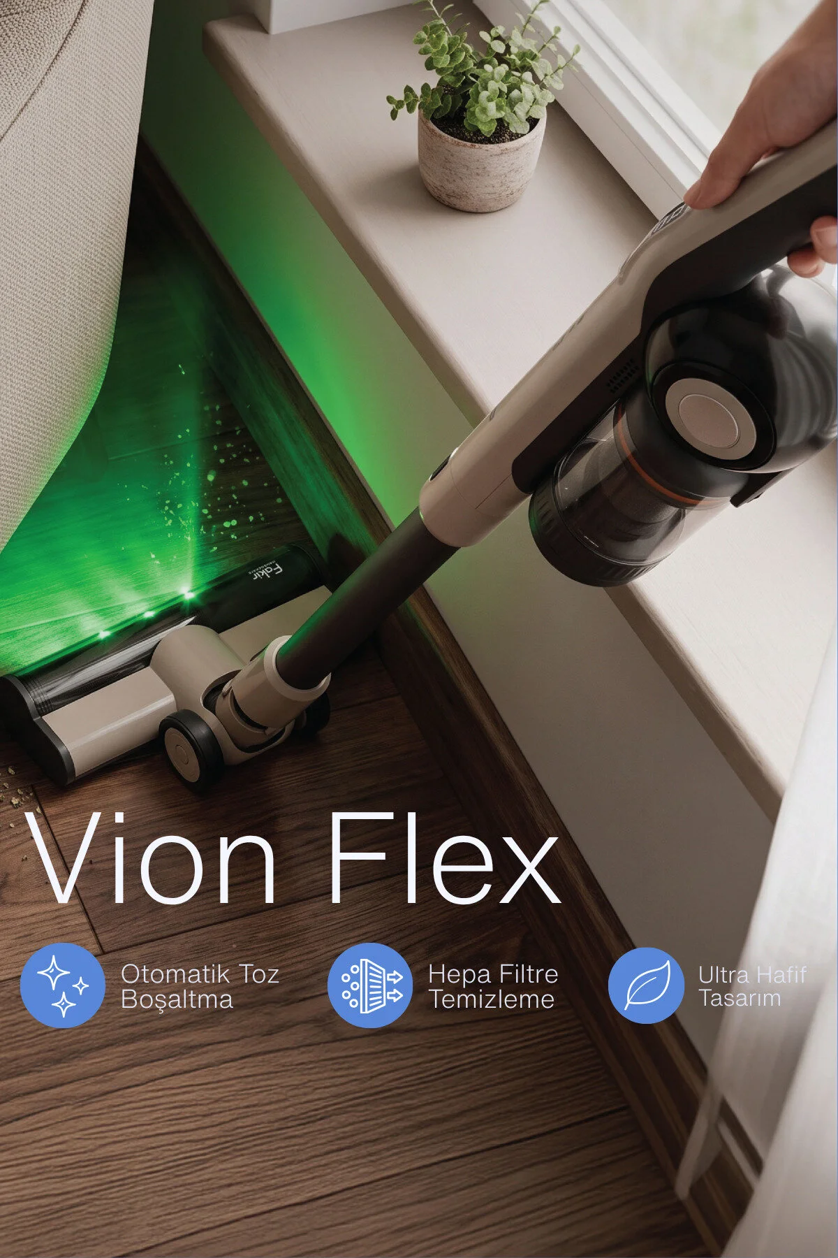 Fakir Vion Flex Dikey Şarjlı Süpürge & Şarj İstasyonu