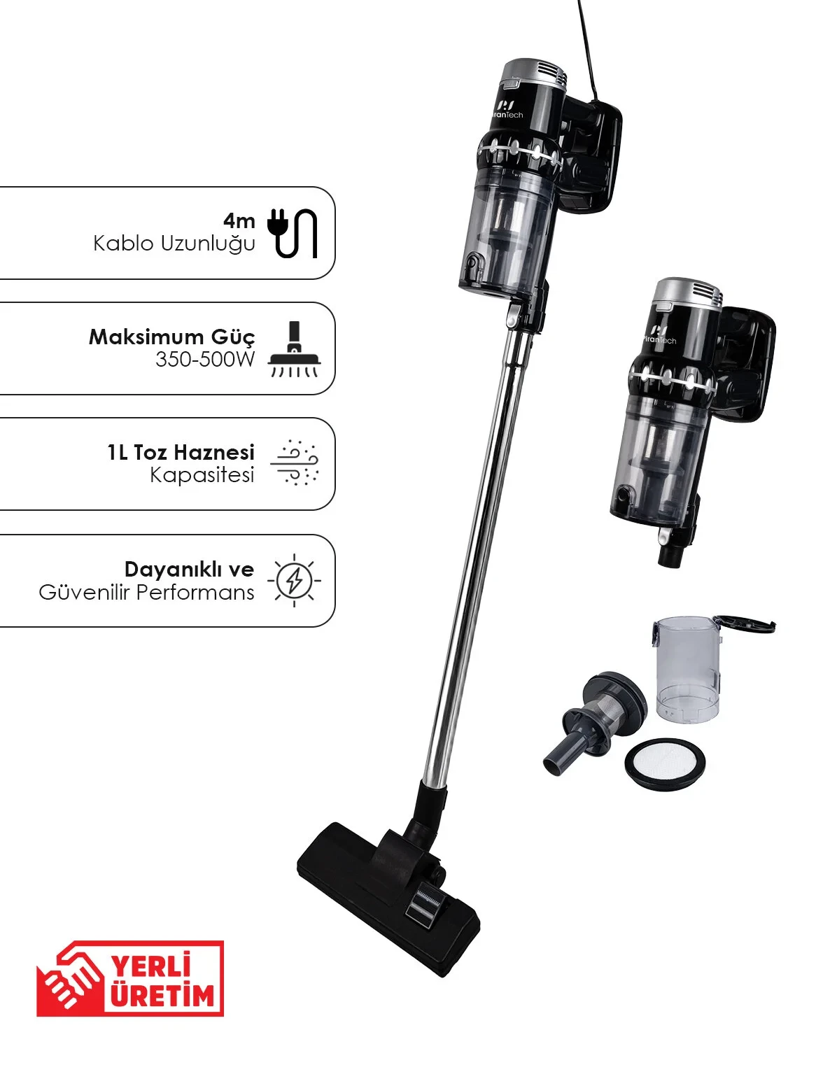 ozbience Güçlü ve hafif dikey elektrikli süpürge