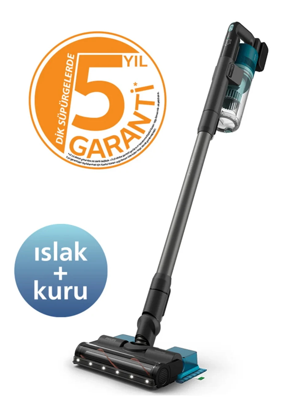 Philips 6000 Serisi Kablosuz Dikey Süpürge,PowerCyclone 11,Aqua