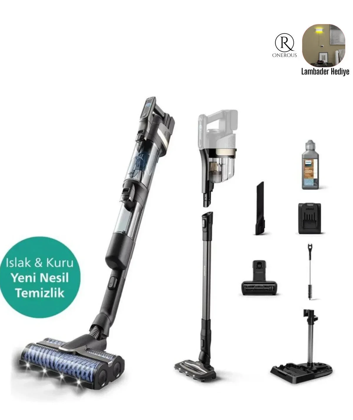 Philips Aqua Trio 9000 Serisi Islak&Kuru Dikey Süpürge