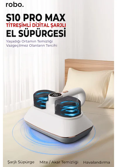Robo S10 Pro Max Titreşimli Dijital El Süpürgesi