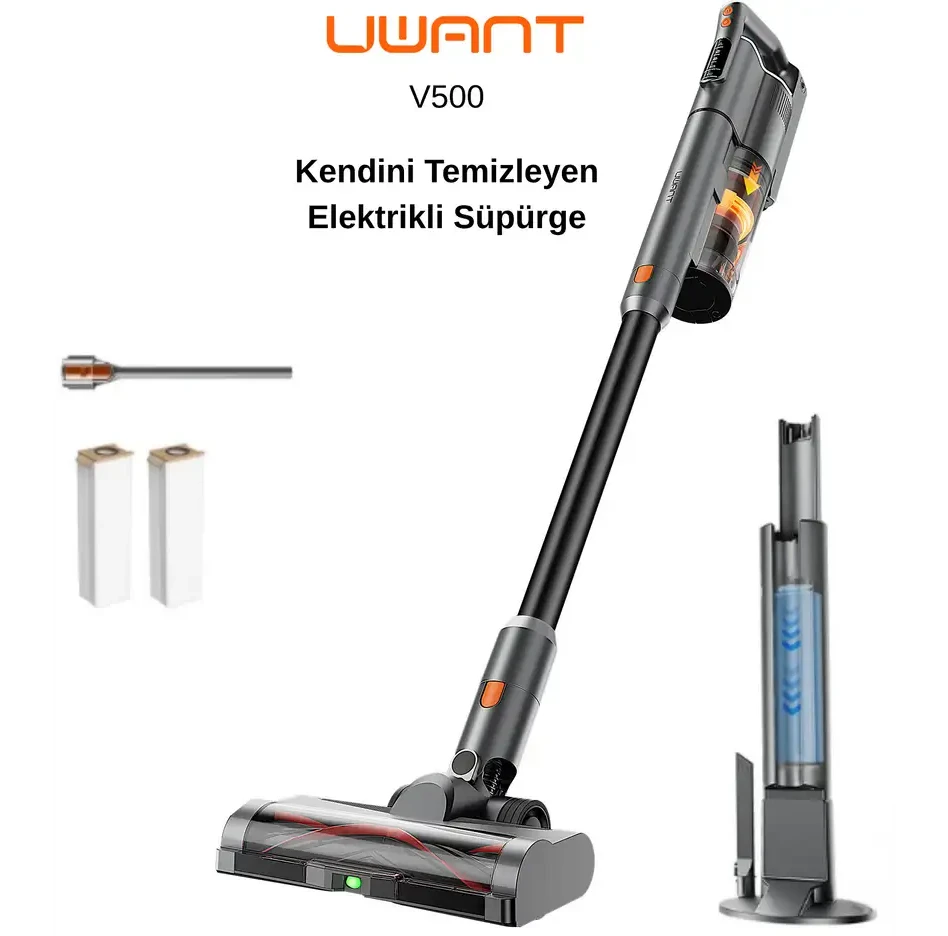 UWANT 25.000Kpa Emiş Gücüne Sahip Kendisini Temizleyebilen Dikey Süpürge