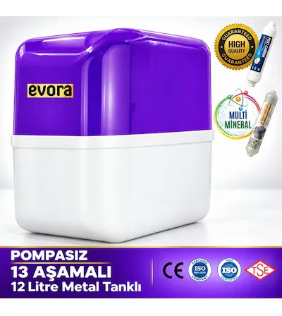 12 LT Kapalı Şeffaf Kasa Pompasız Su Arıtma Cihazı