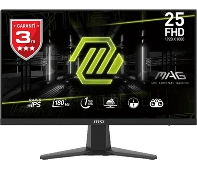 24.5 MAG 256F Flat IPS 1920×1080 (FHD) 16:9 180HZ 1MS Freesync Monitör