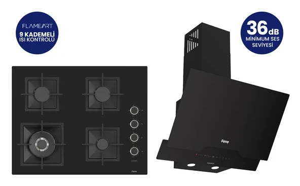 2’li Döküm Izgara Silentart Ankastre Set SC405-WFA+D063-SA 65 CM OCAK