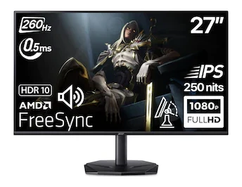 Acer Nitro Kg270w5bmiipx 27″ 260hz 0.5ms Zeroframe Ips Fhd Mm Amd Monitör