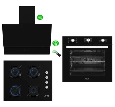 Afm Tech Turmalin Plus 3’Lü Kumandalı Cam Ankastre Set