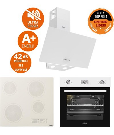 Afm Tech Ve Ferre Fowa Sessiz Elektrikli Vitro D087-SA + V6-05 Ankastre Set