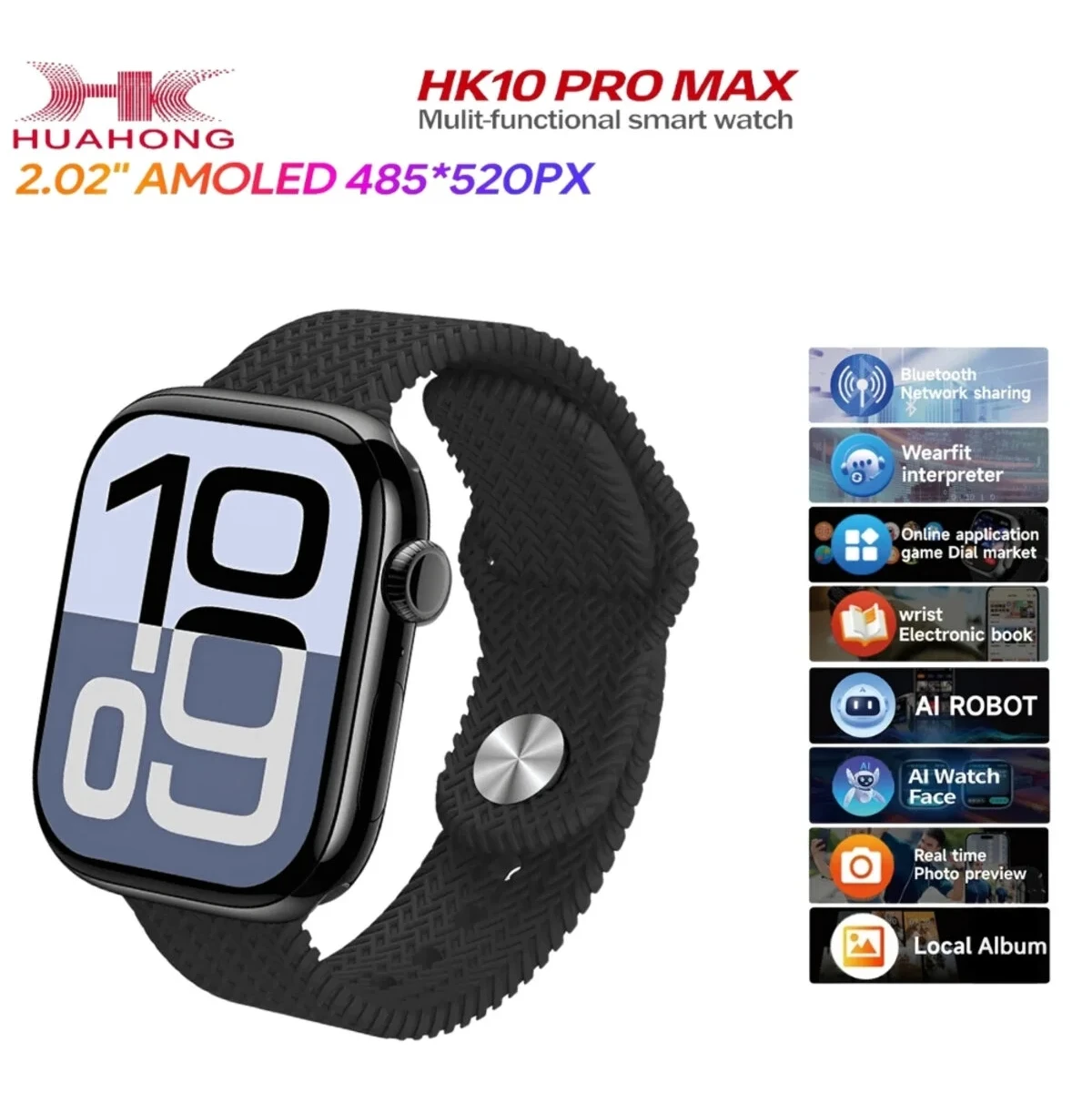 Agm Teknoloji Hk10 Pro Max Plus Amoled Akıllı Saat Erkek Kadın Spor
