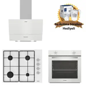 Altus Cam Ankastre Set 510 Hw – 310 W Çelik Ocak- 310 Hw (SU Arıtma Sürahi Hediyeli)