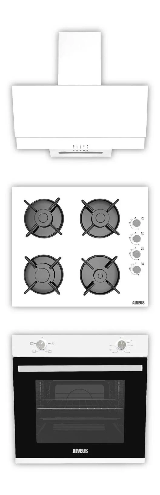 Alveus 605 Soğutma Fanlı 3’LÜ Ankastre SET [F17-GLS640-MFA605]