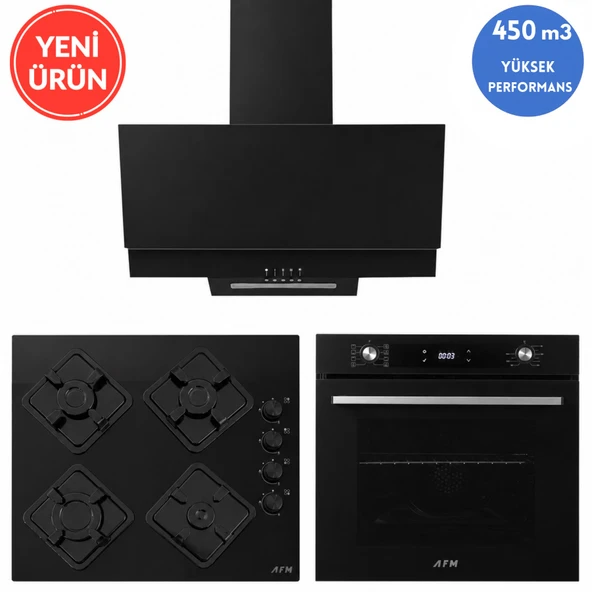 Alveus AFM Serisi FC-38 Cam Turbo+Soğutma Dijital Dokunmatik Ankastre Set