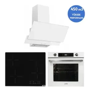 Alveus Afm Serisi FM7701 + V6-04 + FM3301 R-line Vitro. Elektrikli Cam Ankastre Set